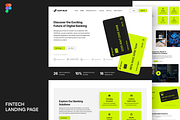 Modern Fintech Bank Landing Page, a Landing Page Template by Dirtytemp Studio (Thumbnail 1 of 6)