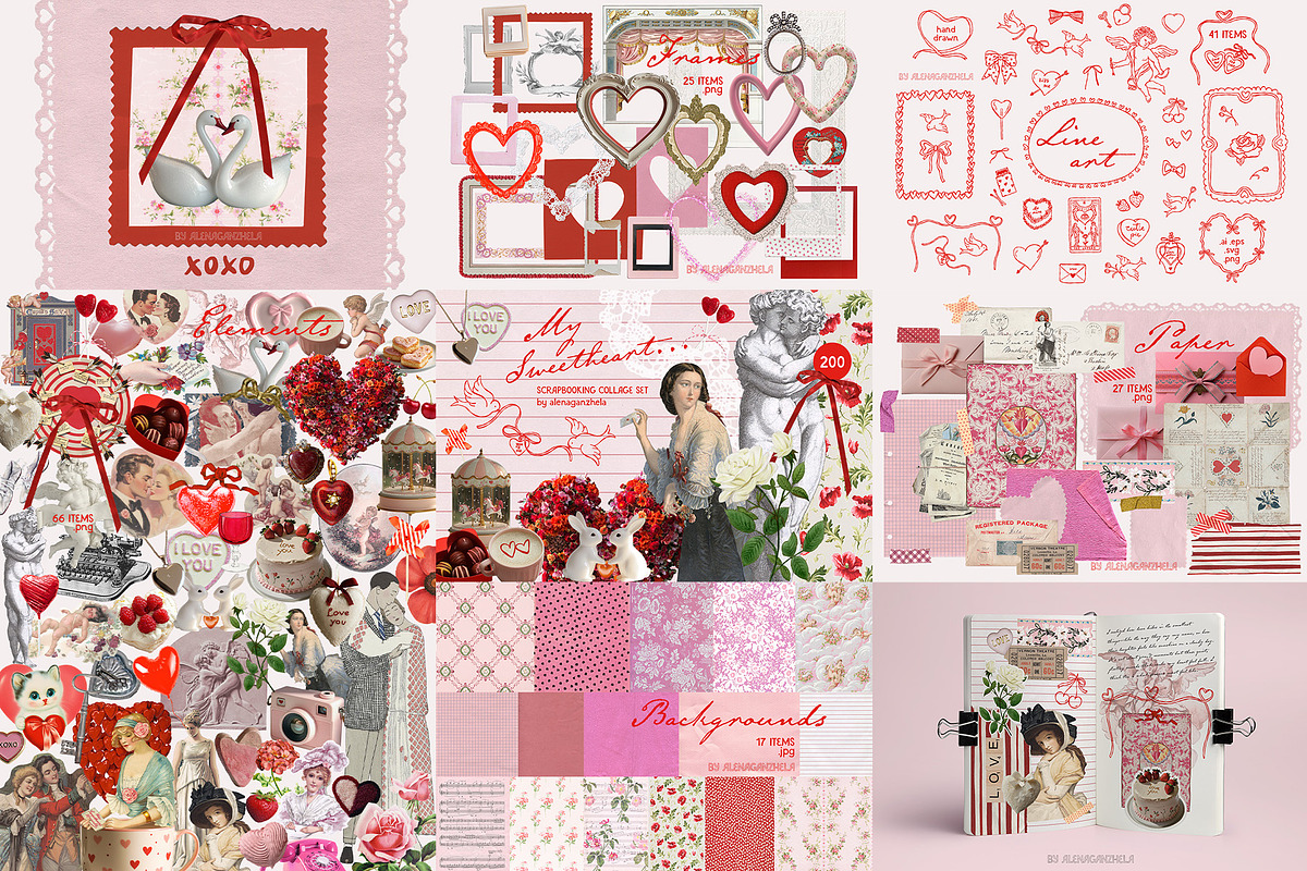 COLLAGE BUNDLE Mixed-Media Scrapbook, an Object Graphic by alenaganzhela (Photo 6 of 11)