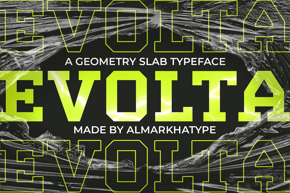 Evolta – Sport Slab Serif, a Slab Serif Font by Almarkhatype (Photo 1 of 10)