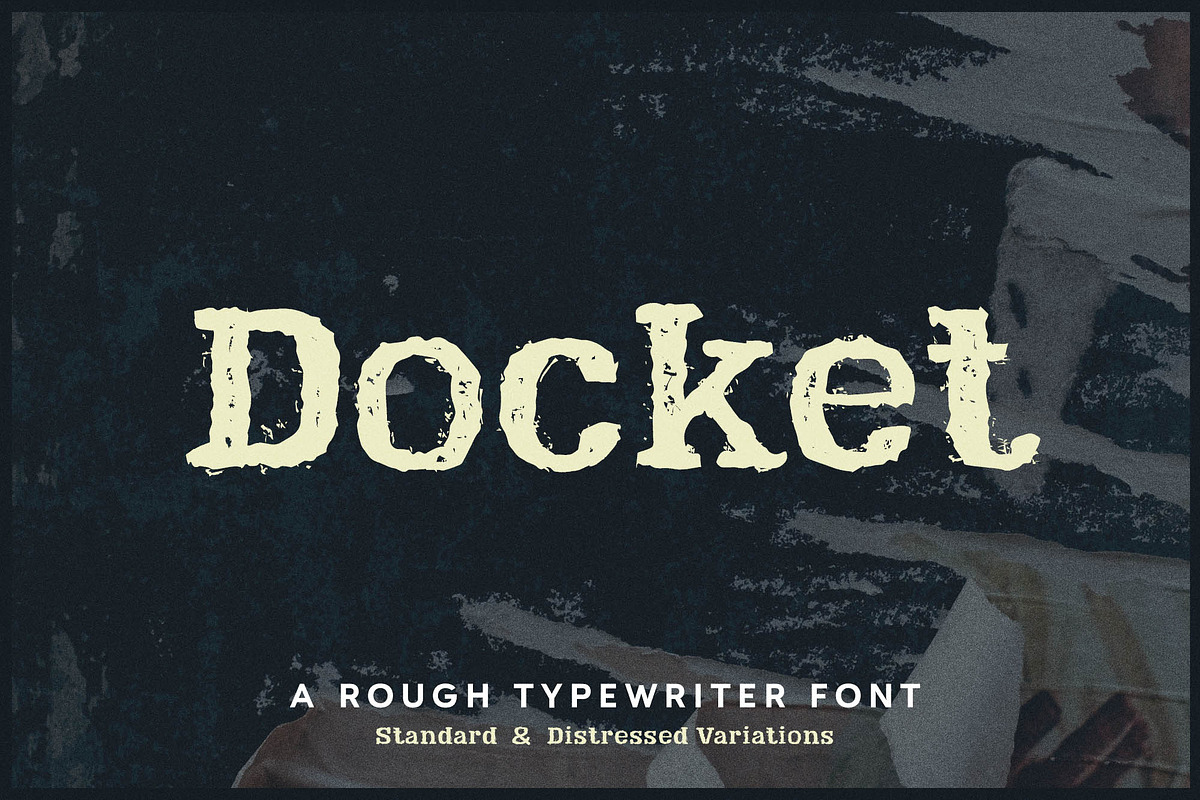 Docket Distressed Typewriter, a Slab Serif Font by Parker Creative (Photo 1 of 11)