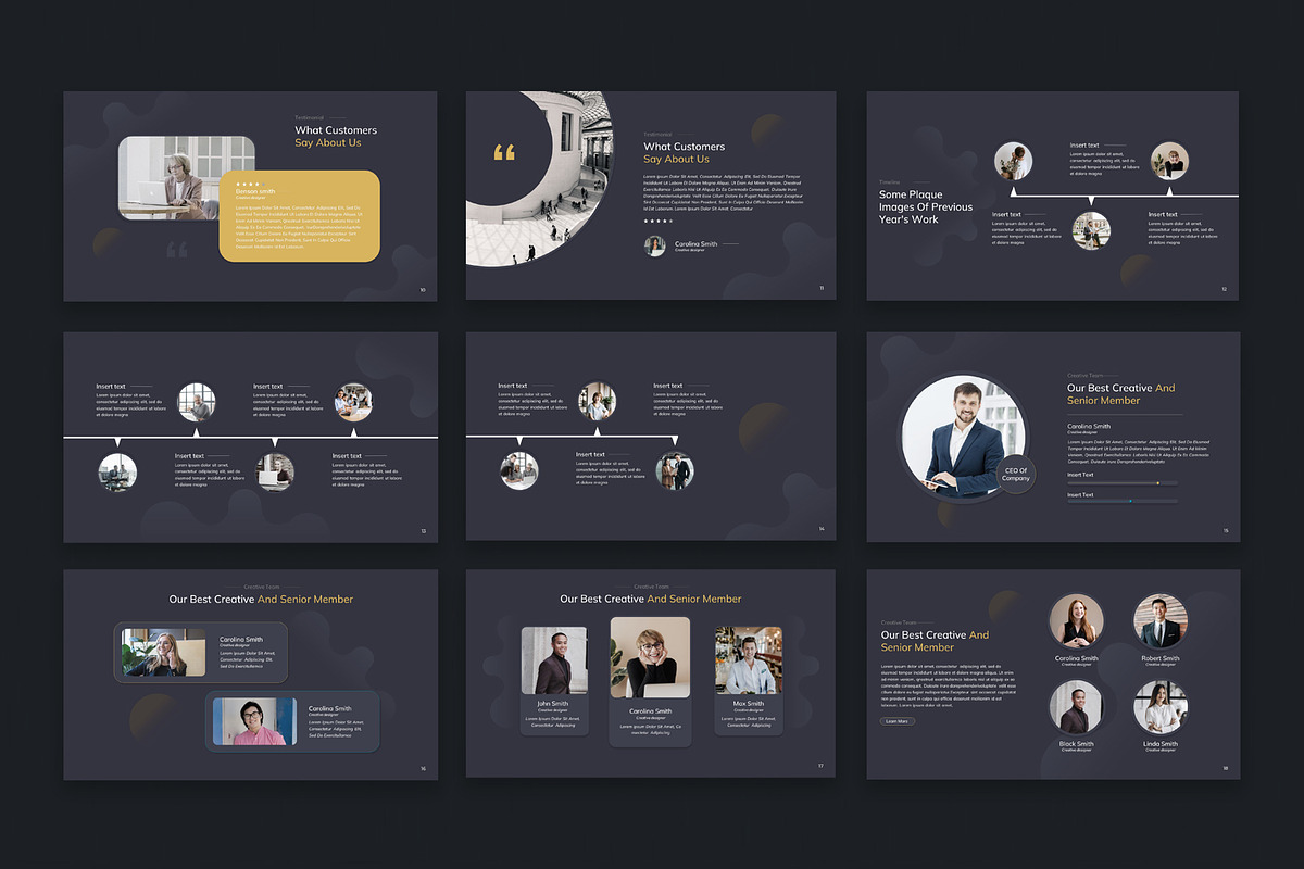 Modern Dark Theme Presentation Slide, a Presentation Template by SlideStack (Photo 3 of 5)