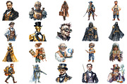 Premium Steampunk Characters PNG, an Illustration by Craft Nest (Thumbnail 3 of 4)