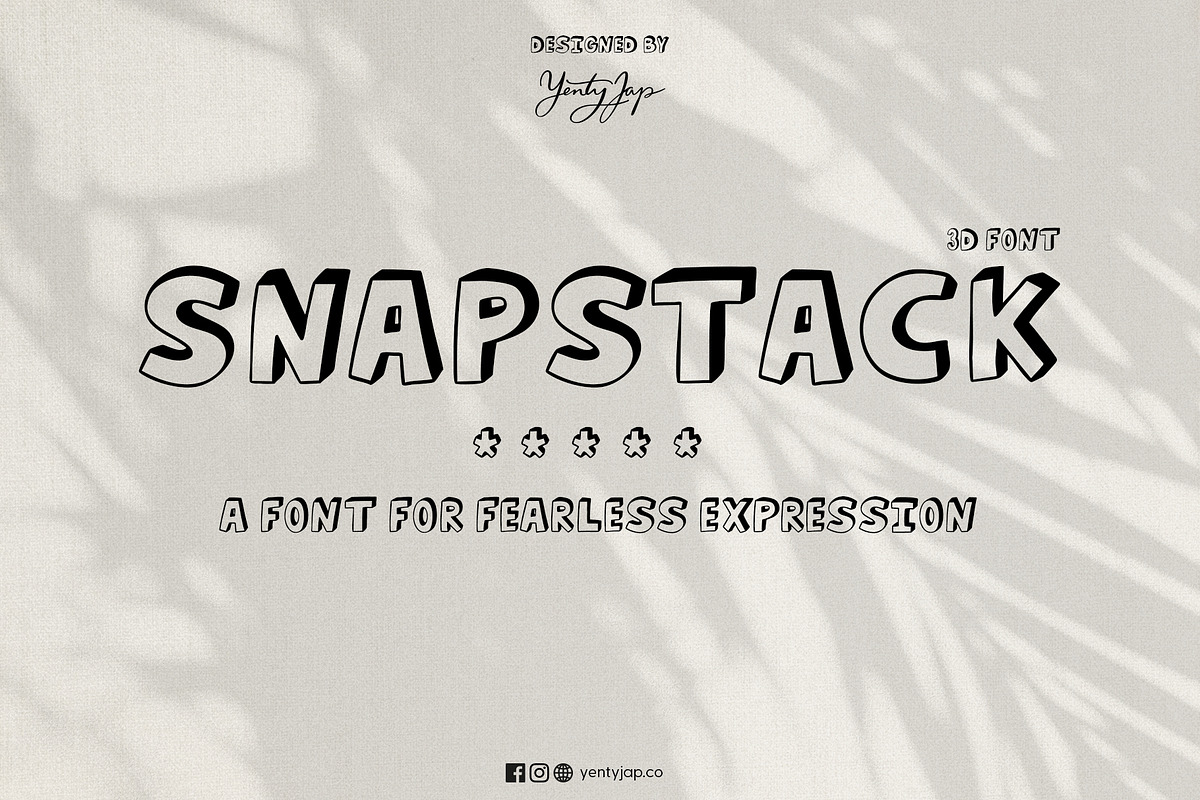 YJC Snapstack, a Handwritten Font by YENTY JAP CO (Photo 1 of 9)