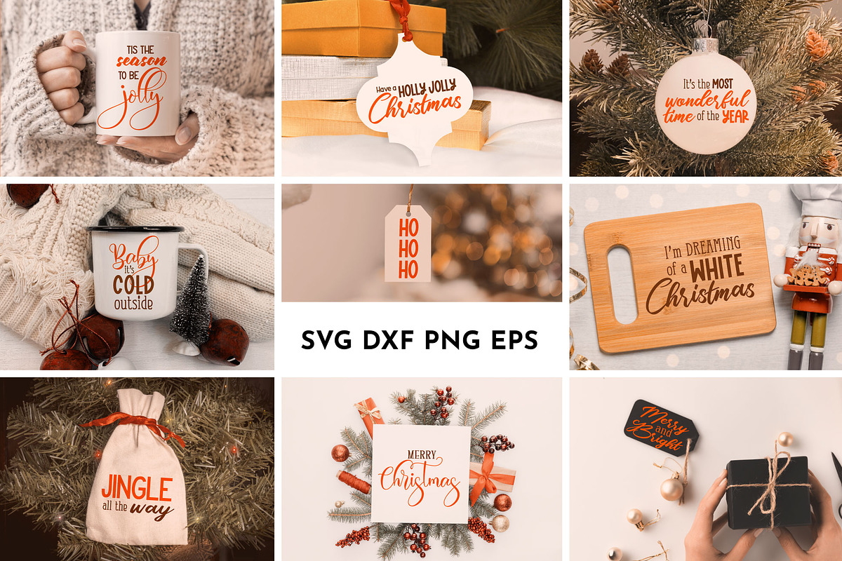 36 Minimalist Christmas Quotes SVG, an Object Graphic by AvaAva (Photo 10 of 22)