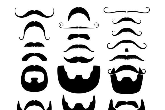 Moustaches And Beards Silhouettes