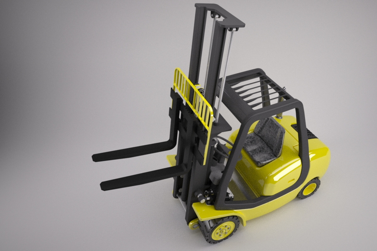 Counter Balance Fork Lift Truck, a Cars & Vehicle 3D Model by kjpargeterimages (Photo 2 of 5)