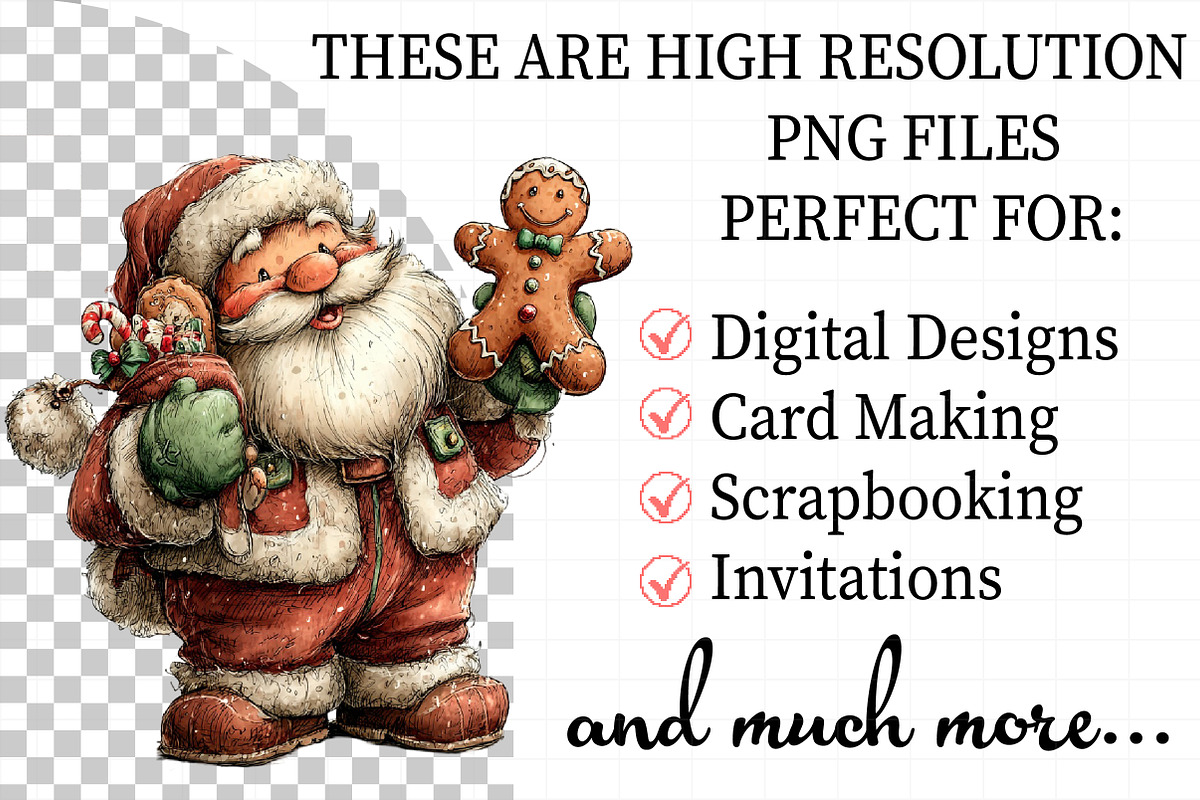 Whimsical Santa Clipart, an Illustration by Daily.Designs (Photo 2 of 5)