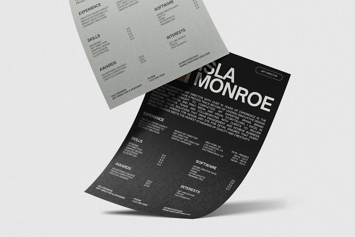 Creative Modern Resume Template, a Resume Template by Moscovita Studio (Photo 2 of 8)
