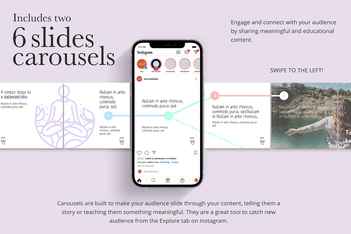 Life Coach Instagram Templates Pack, a Social Media Template by Sakura Digitals (Photo 4 of 9)