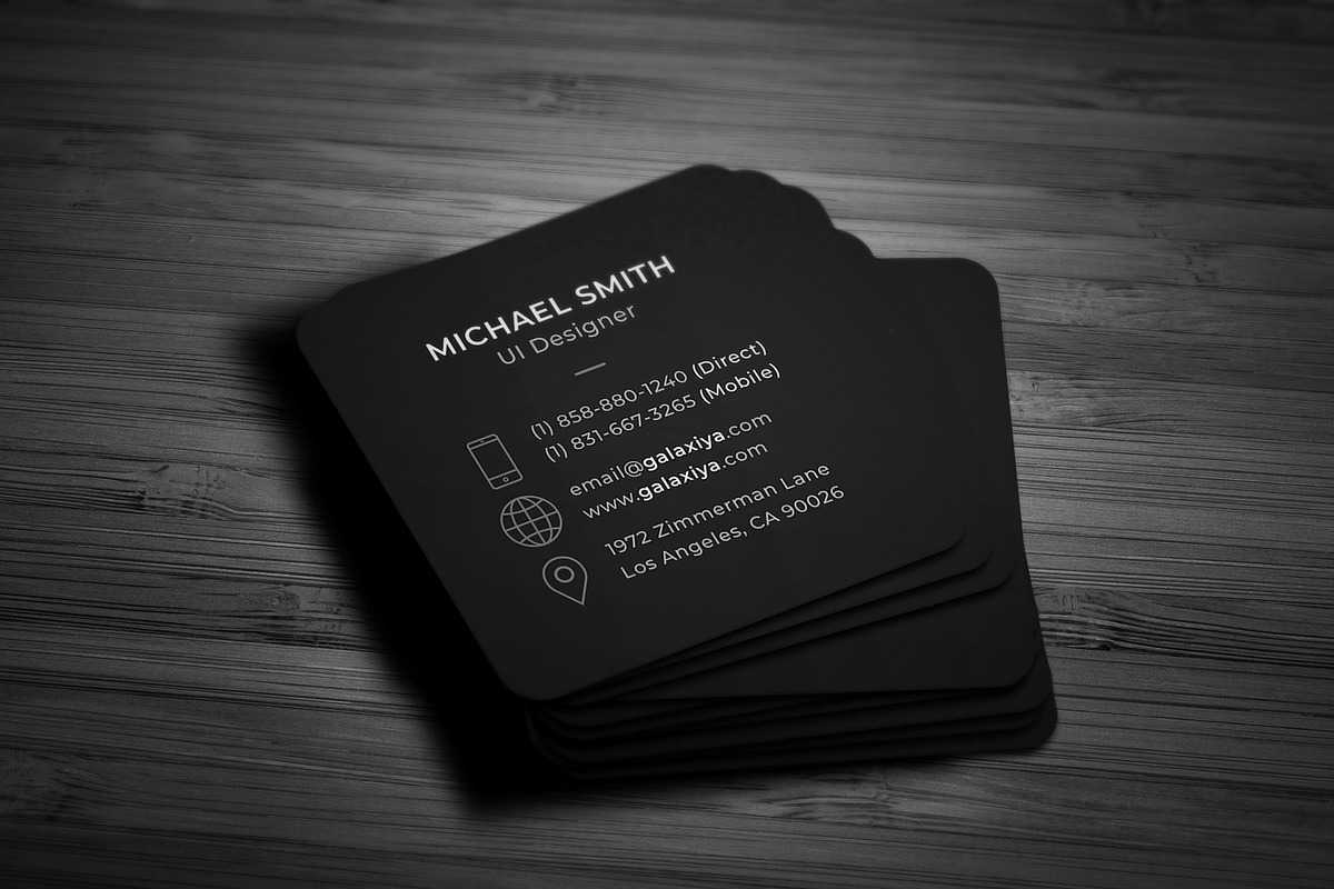Minimal Square Business Card, a Business Card Template by Galaxiya (Photo 5 of 7)