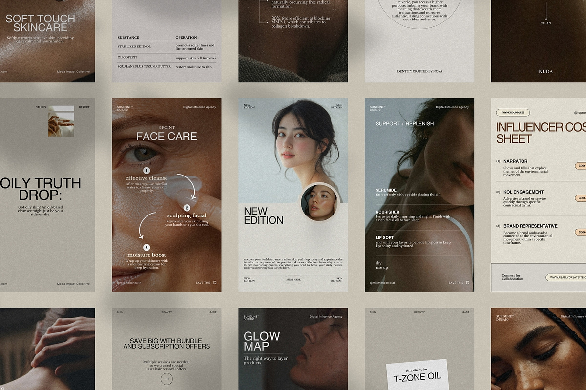 Calm Skincare Stories for Canva preview 6