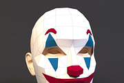 DIY Joker Mask 3D model template, an Object Graphic by PolyFish (Thumbnail 4 of 4)