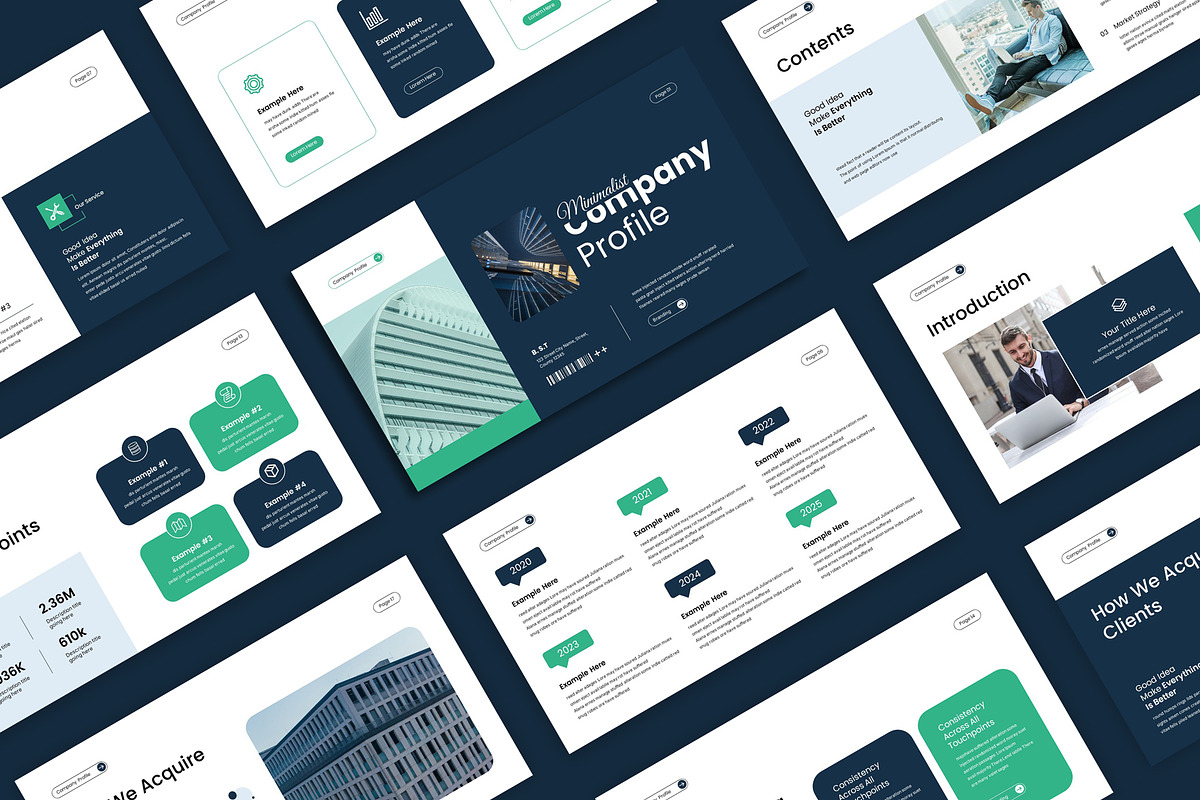 Minimalist Company Profile Template, a Presentation Template by Pradaxa (Photo 3 of 6)