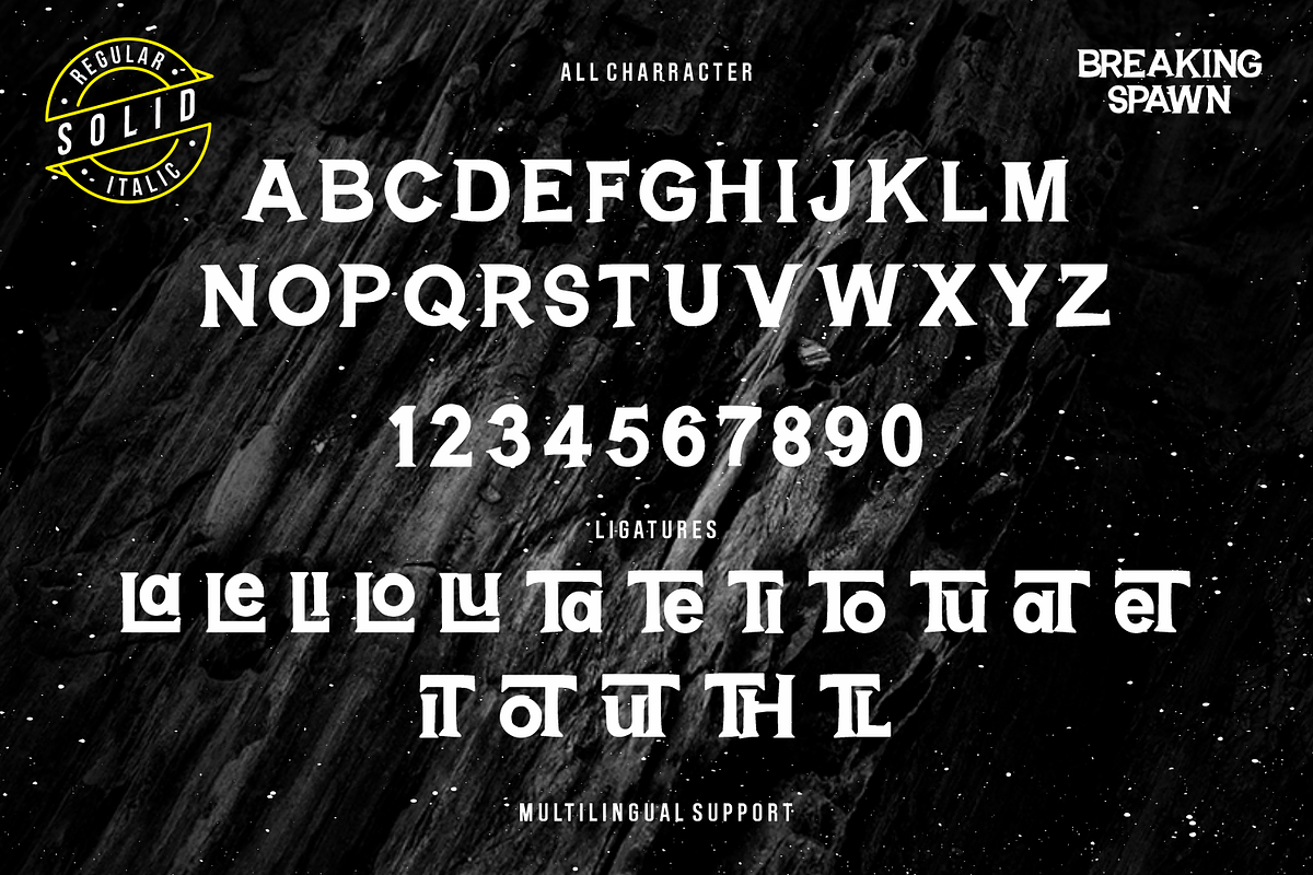 Breaking Spawn, a Font by Fachranheit Studio (Photo 12 of 13)