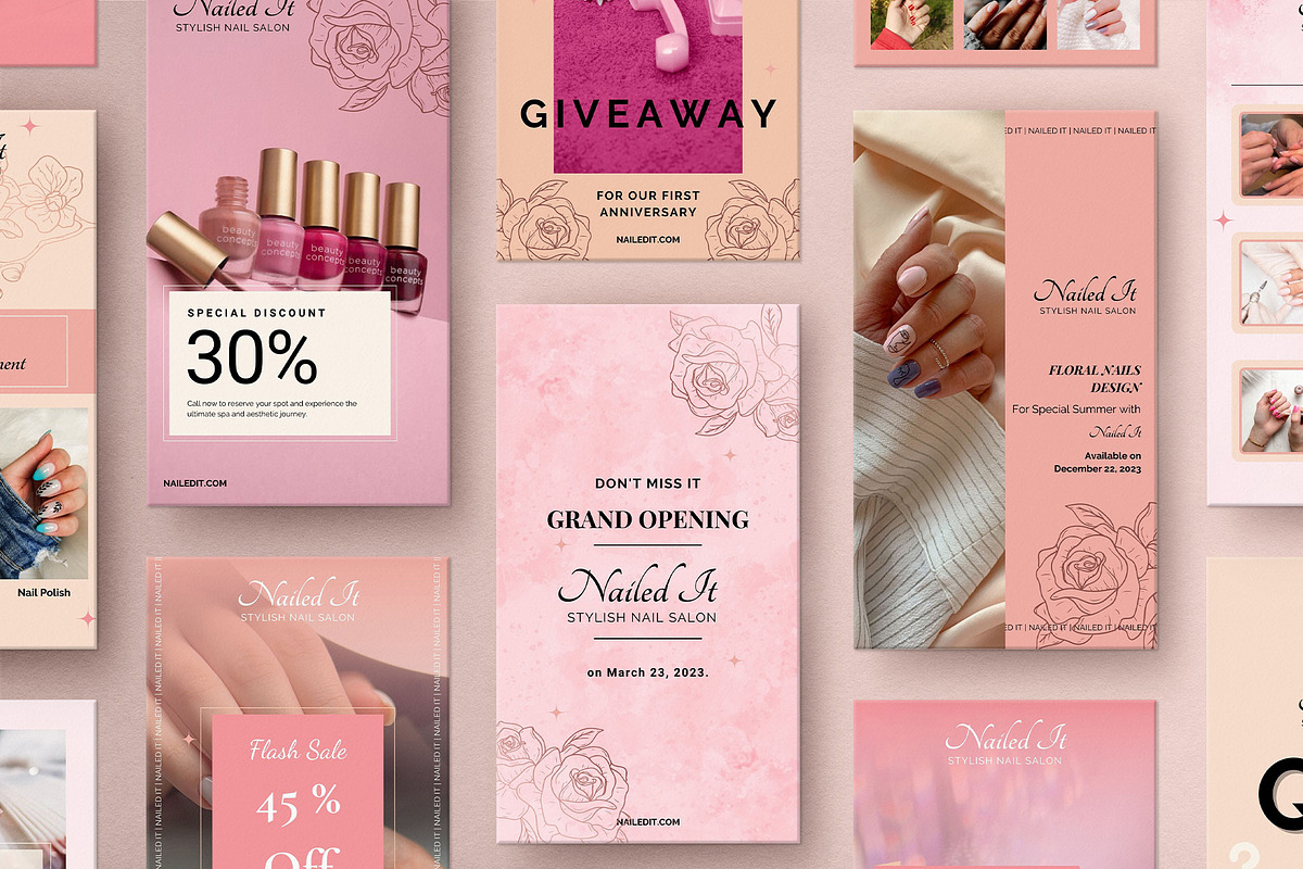 Nail Salon Canva Instagram Story, a Social Media Template by prajapixels (Photo 5 of 6)