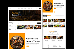 Recepie - Restaurant Website Landing