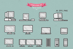 Flat Line Computers Set