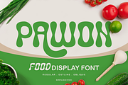 Pawon, a Sans Serif Font by Burntilldead (Thumbnail 1 of 10)