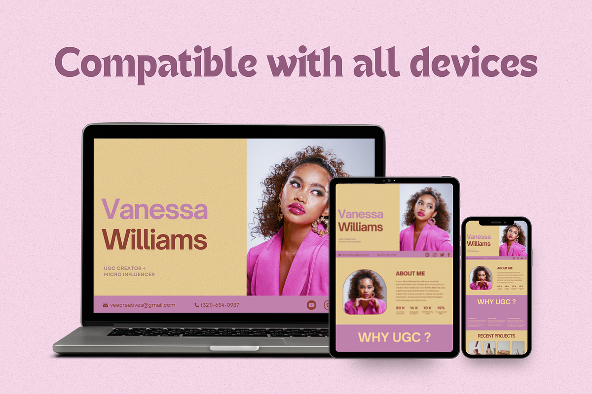 Colorful UGC Portfolio Website Canva, a Landing Page Template by The Chaos Project (Photo 6 of 8)