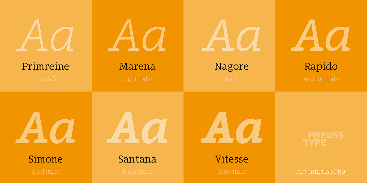 Arventa Slab Pro, a Slab Serif Font by preussTYPE (Photo 10 of 10)