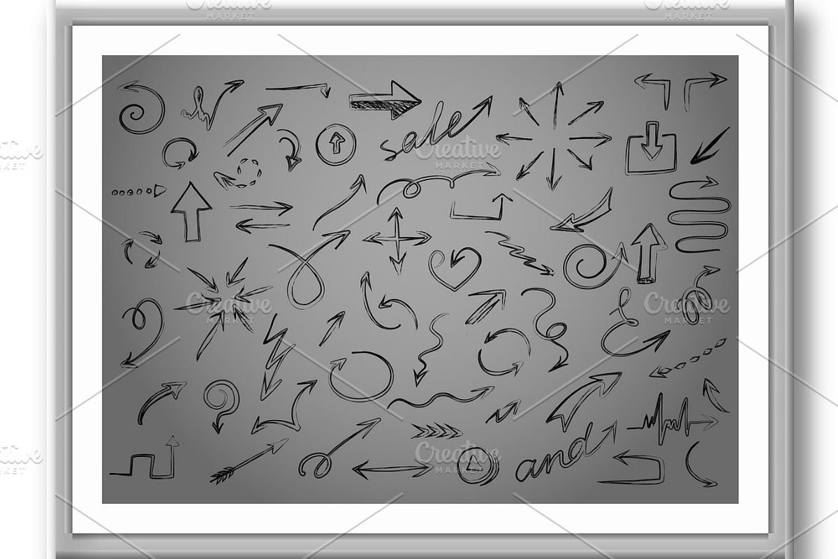 Set of arrows icons silhouettes, an Object Graphic by RODINA (Photo 3 of 3)