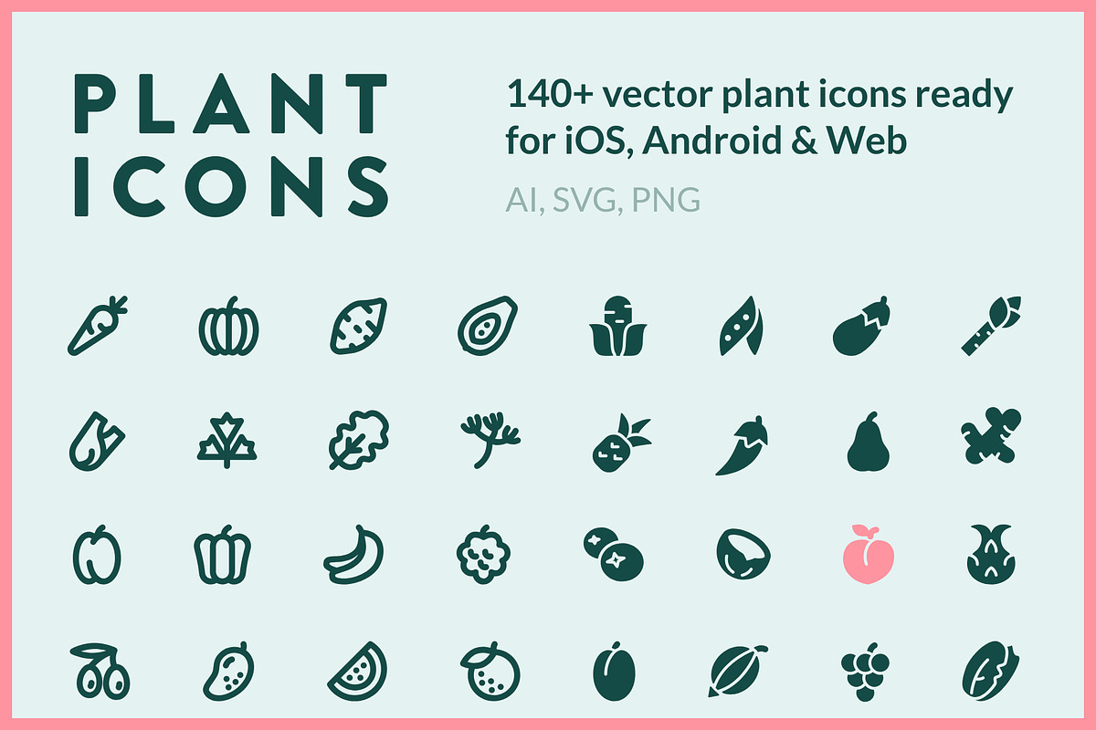 PLANTICONS - line icons & glyphs, an Outline Icon by matcha studios (Photo 1 of 6)