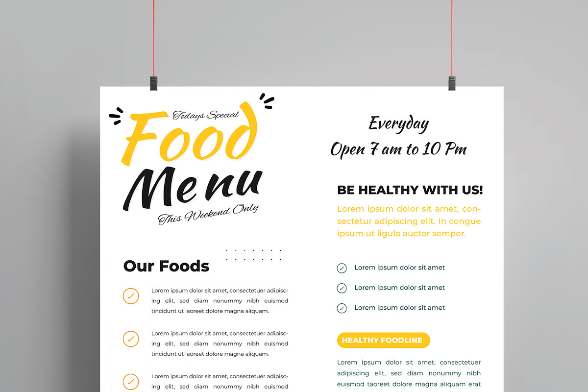 Food Flyer Template, a Flyer Template by MightyDesign (Photo 4 of 8)