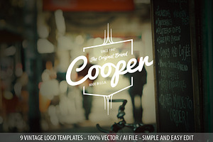 9 Modern Vintage Logo Templates