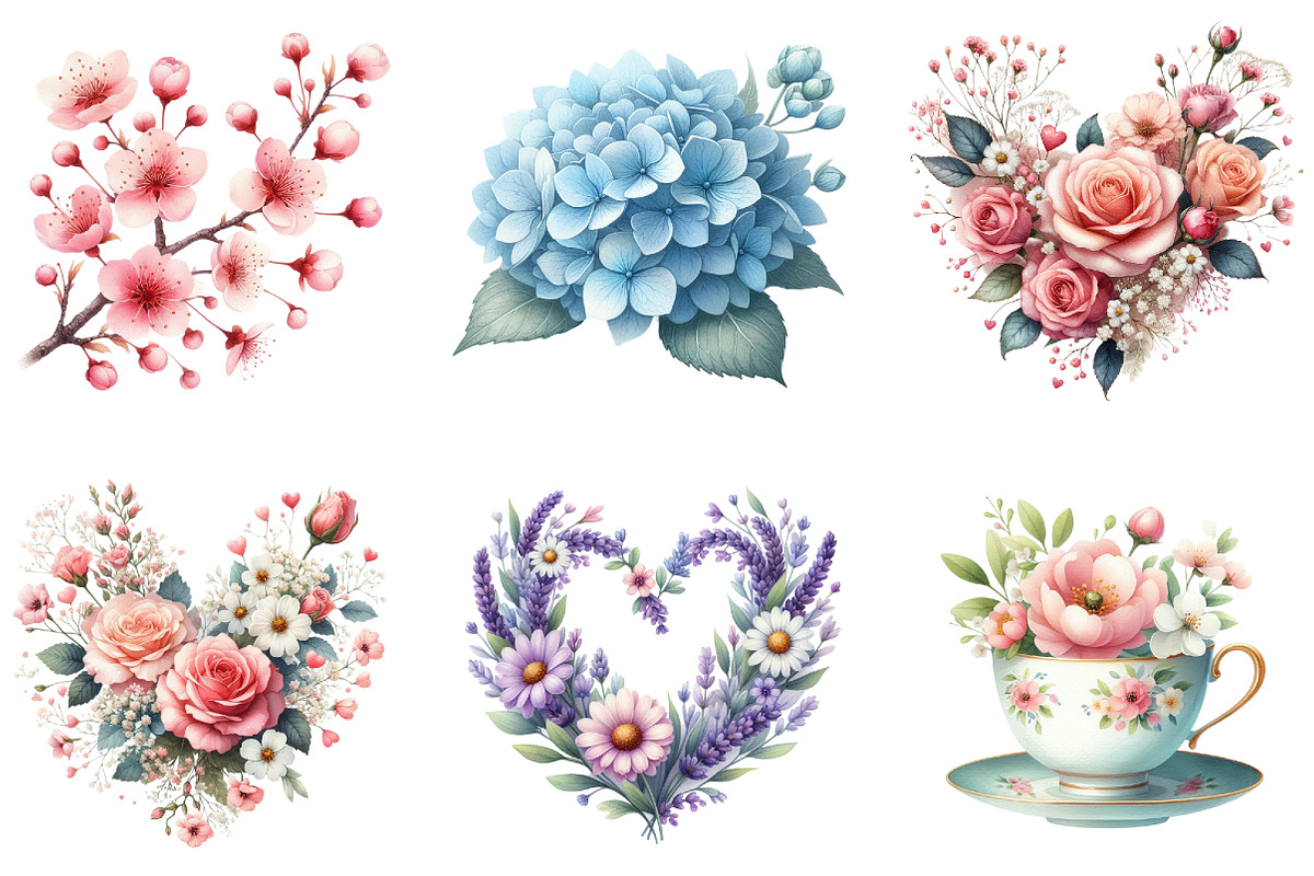 Mother’s Day Flowers Collection, an Illustration by DreamArtGraphic (Photo 3 of 4)