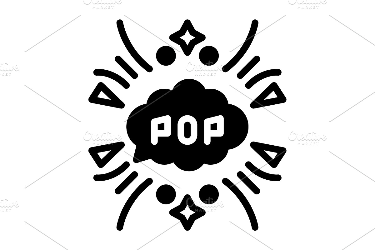 Pop comic solid icon, a Solid Icon by Creative priyanka