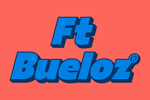 Ft Bueloz | Shadow Font, a Sans Serif Font by Fateh.Lab