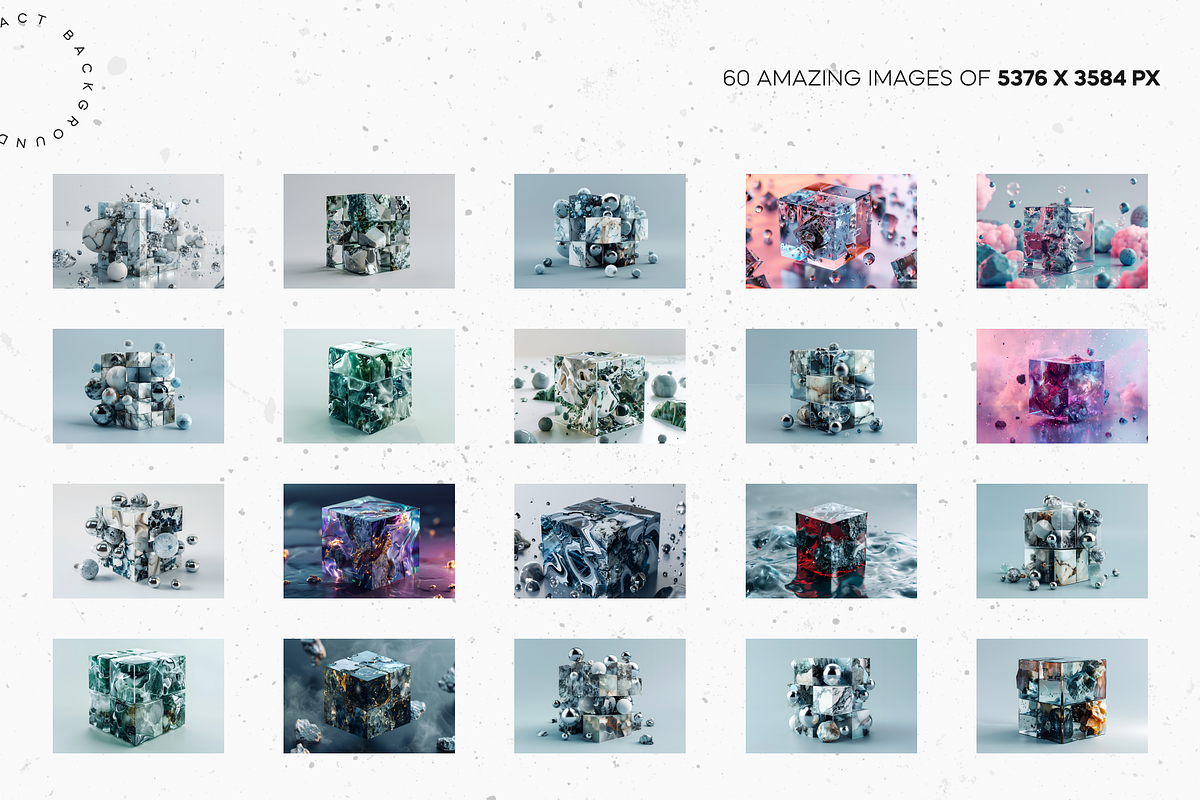 Multifaceted Abstract Cubes Ensemble, a Background Graphic by Lumeno (Photo 3 of 6)