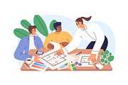 Interior designer at work set, a Work Illustration by Good Studio (Thumbnail 3 of 6)