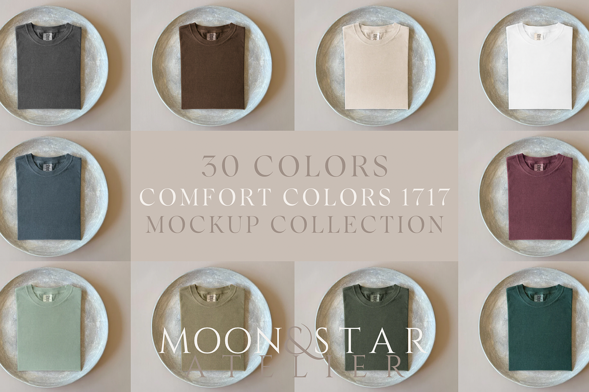 Comfort Colors 1717 Bundle, a Shirt Mockup by Moon and Star Atelier (Photo 1 of 6)