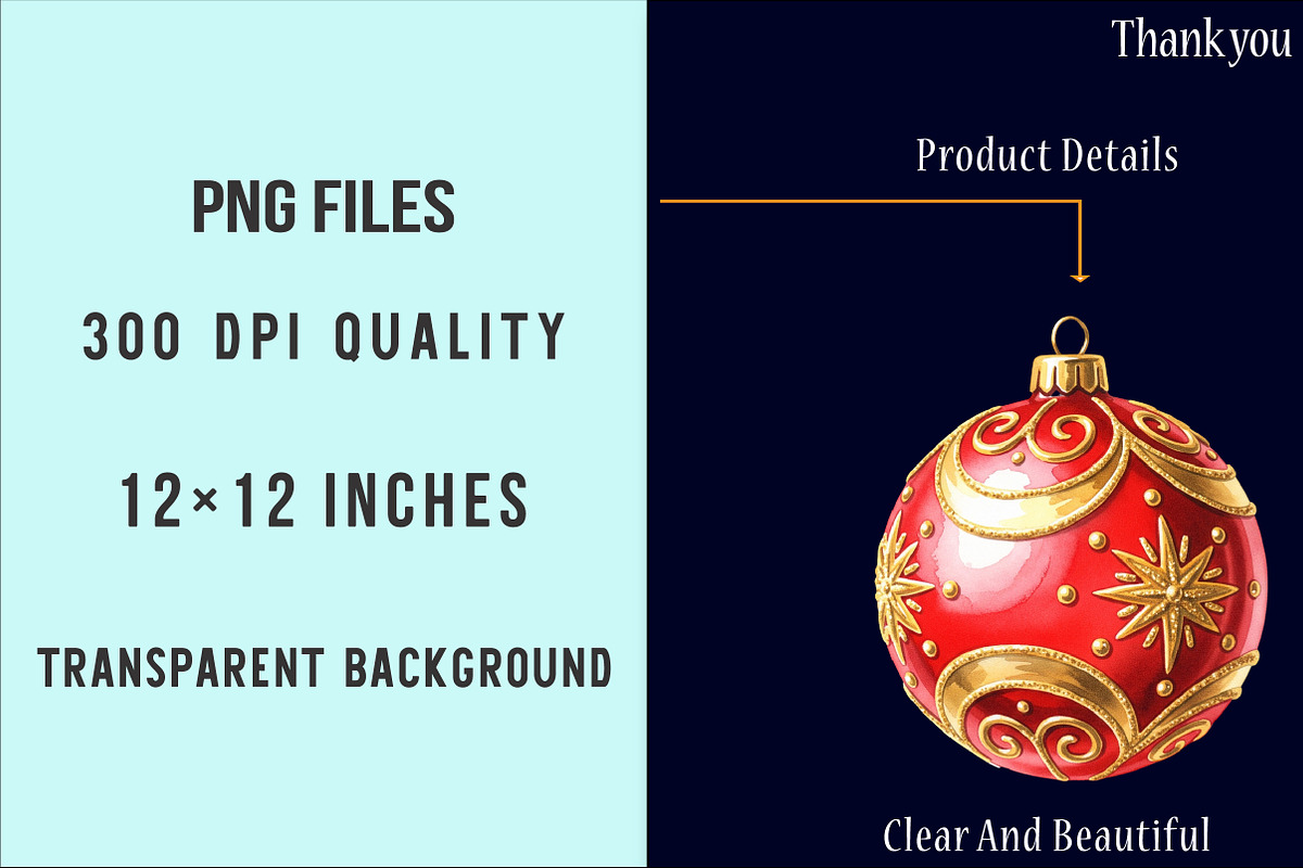 Happy Holidays Christmas Clipart PNG, an Illustration by SinaCreation (Photo 6 of 7)