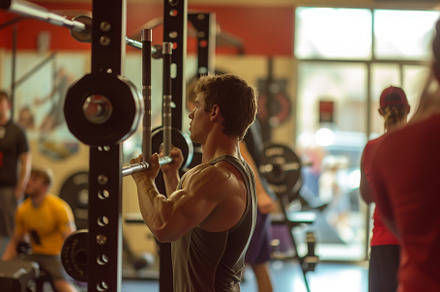 A man in a gym lifting a heavy bar d, a Photo by Iftikhar Alam