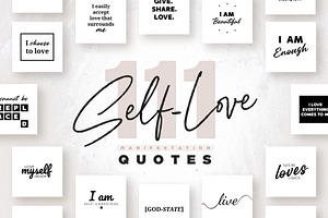 111 x Self-Love Quotes - B/W Edition