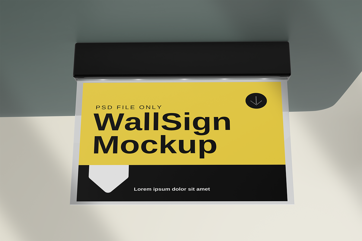 Wall Sign mockup, an Advertising Mockup by Twins_studio926 (Photo 5 of 5)