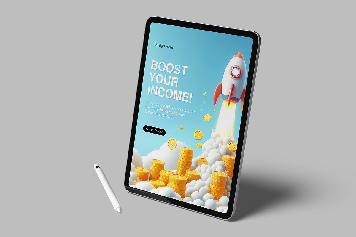 Tablet Screen Mockup, an iPad Mockup by lamorastudio (Photo 5 of 14)