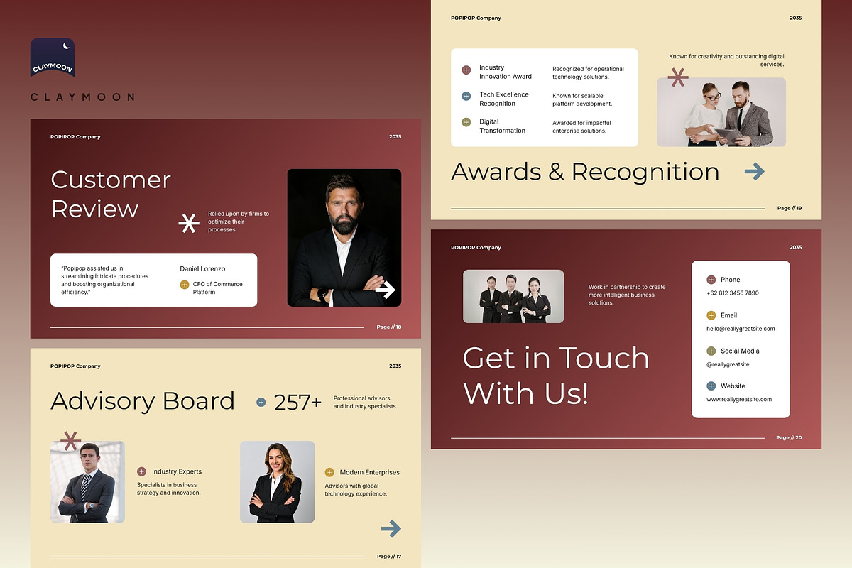Company Profile Presentation Deck, a Presentation Template by Claymoon Lab (Photo 6 of 7)