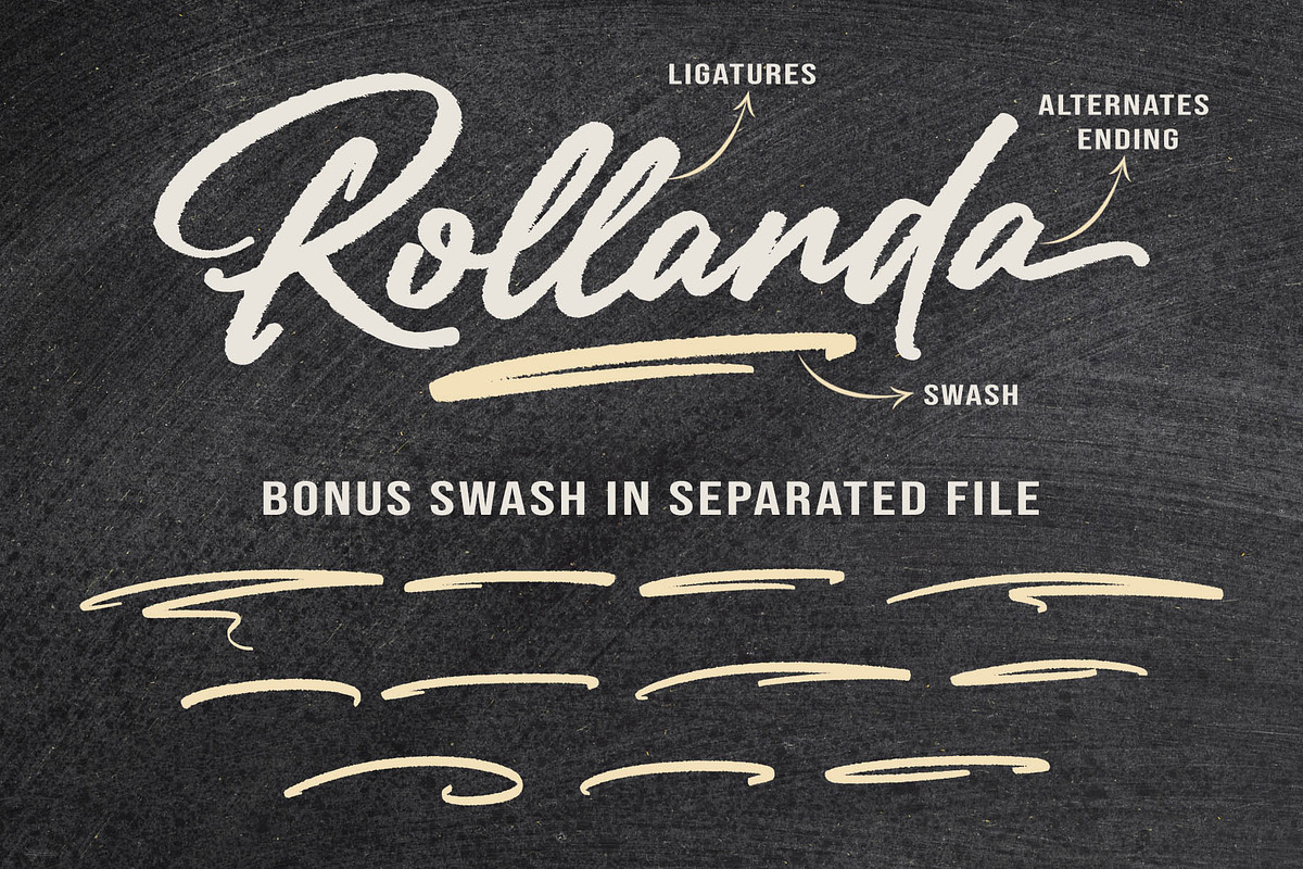 SALE! Rollanda - Textured Signature, a Script Font by Subectype Studio (Photo 9 of 10)
