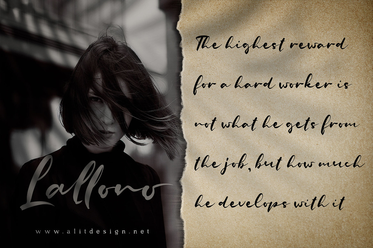 Lallono, a Script Font by alit design (Photo 8 of 13)