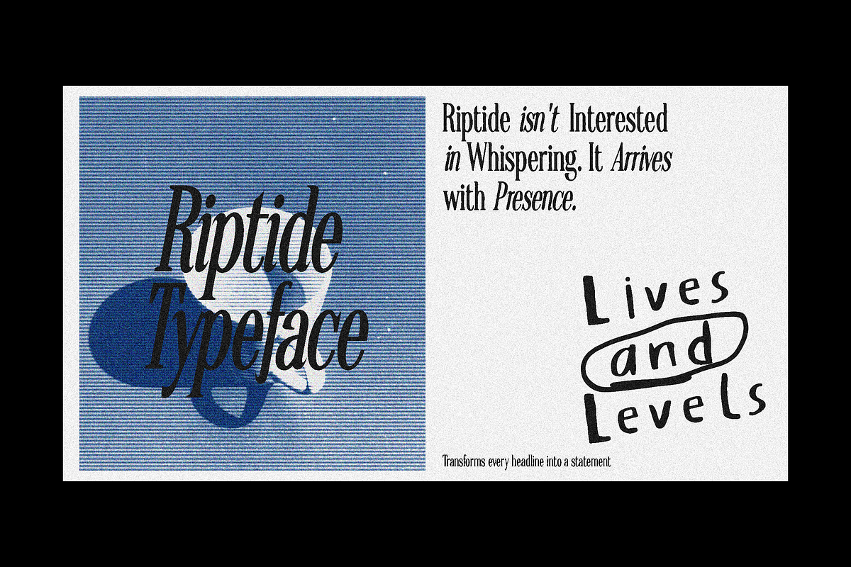 LL Riptide Retro Serif Font, a Serif Font by Lives And Levels (Photo 5 of 13)