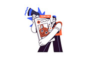Social networks, media concepts set, a Technology Illustration by PaperTrident (Thumbnail 16 of 17)