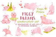 Piggy Dreams, an Illustration by Cat In Colour (Thumbnail 1 of 4)
