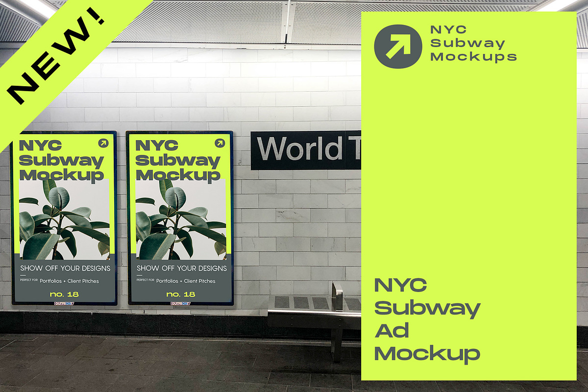 NYC Subway Ad Mockup, an Advertising Mockup by NYC Billboard Mockups (Photo 1 of 2)