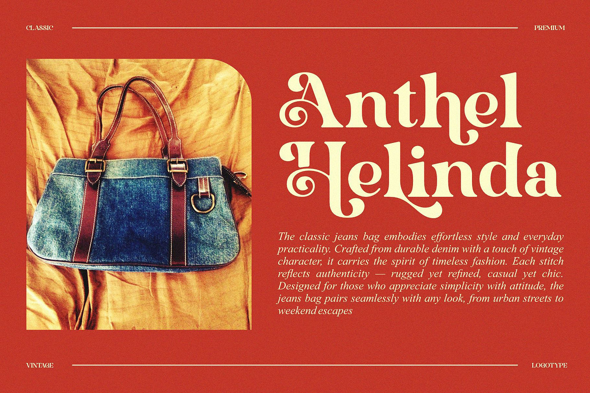 Saglary || Vintage Retro Serif Font, a Serif Font by Ermedia Studio (Photo 6 of 10)