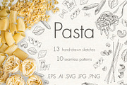 Pasta. Sketches and patterns, an Object Graphic by Canatic (Thumbnail 1 of 6)