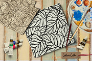 Black and white leaves patterns set, a Pattern Graphic by Graphic Magic (Thumbnail 2 of 5)