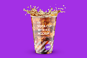 Soda Cup 450ml With Ice Mockup, a Cups & Container Mockup by BlackMockup (Thumbnail 5 of 10)